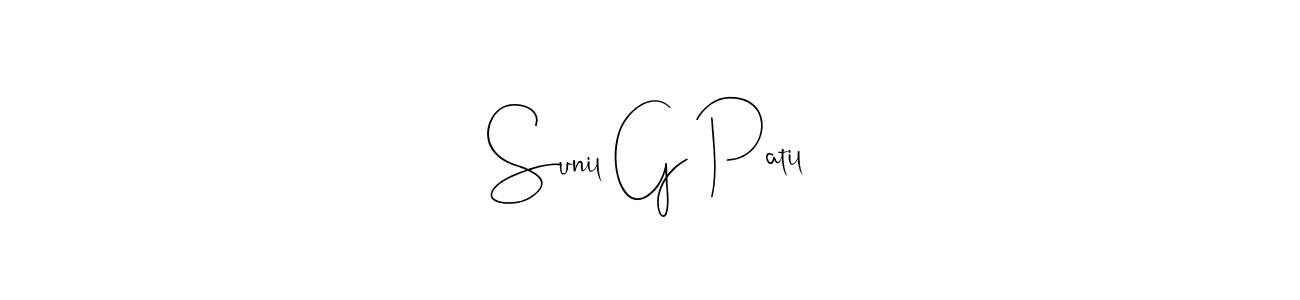 Also You can easily find your signature by using the search form. We will create Sunil G Patil name handwritten signature images for you free of cost using Andilay-7BmLP sign style. Sunil G Patil signature style 4 images and pictures png