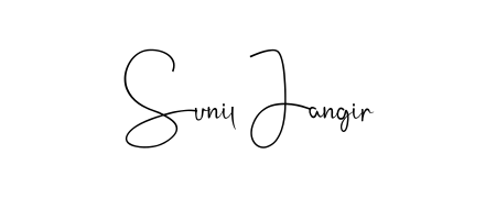 Personalize your online presence with Sunil Jangir signature rendered in elegant Andilay-7BmLP font. Great for website footers and blogs. Sunil Jangir signature style 4 images and pictures png