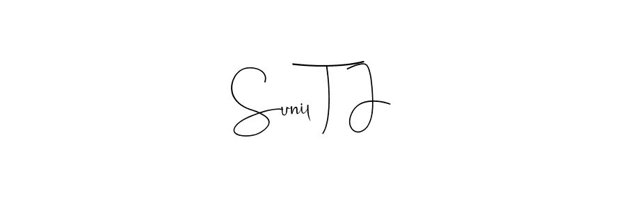 Sunil T J stylish signature style. Best Handwritten Sign (Andilay-7BmLP) for my name. Handwritten Signature Collection Ideas for my name Sunil T J. Sunil T J signature style 4 images and pictures png