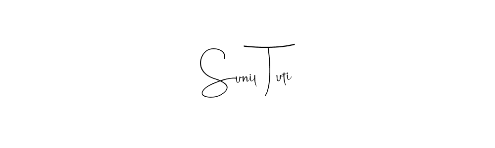 Also You can easily find your signature by using the search form. We will create Sunil Tuti name handwritten signature images for you free of cost using Andilay-7BmLP sign style. Sunil Tuti signature style 4 images and pictures png