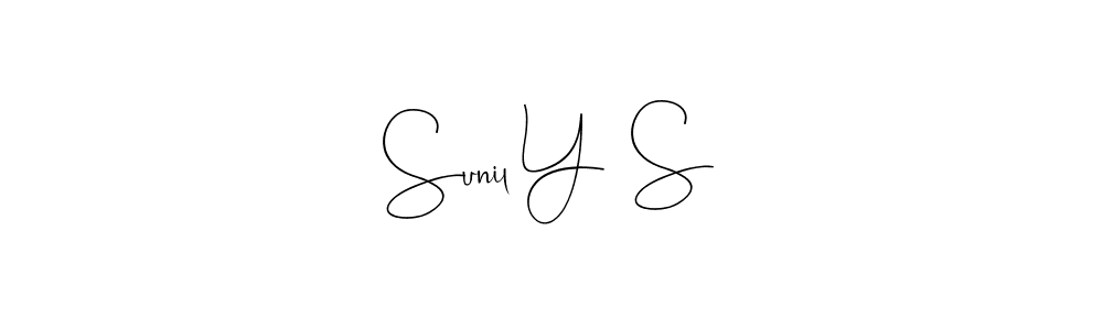 Use a signature maker to create a handwritten signature online. With this signature software, you can design (Andilay-7BmLP) your own signature for name Sunil Y  S. Sunil Y  S signature style 4 images and pictures png