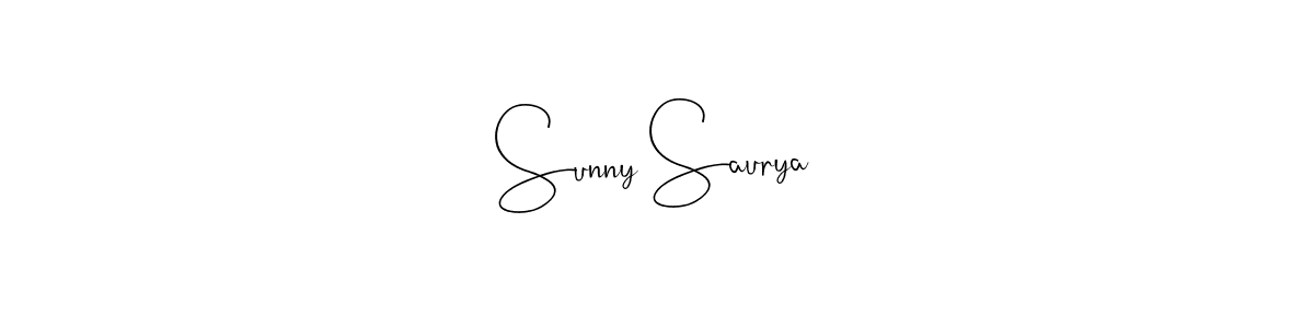 Make a beautiful signature design for name Sunny Saurya. With this signature (Andilay-7BmLP) style, you can create a handwritten signature for free. Sunny Saurya signature style 4 images and pictures png