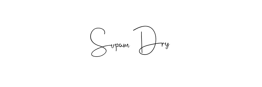 Make a beautiful signature design for name Supam Dry. With this signature (Andilay-7BmLP) style, you can create a handwritten signature for free. Supam Dry signature style 4 images and pictures png