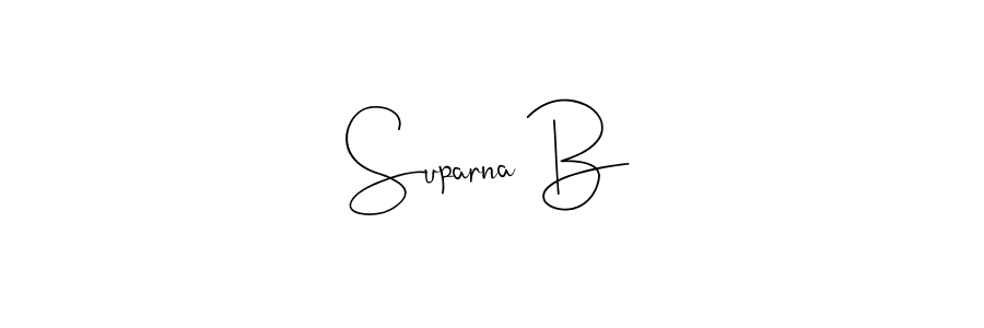 You should practise on your own different ways (Andilay-7BmLP) to write your name (Suparna B) in signature. don't let someone else do it for you. Suparna B signature style 4 images and pictures png