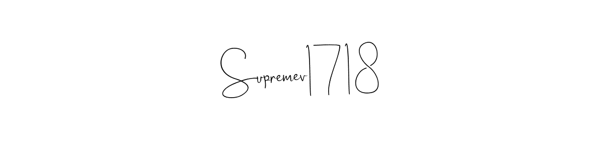 It looks lik you need a new signature style for name Supremev1718. Design unique handwritten (Andilay-7BmLP) signature with our free signature maker in just a few clicks. Supremev1718 signature style 4 images and pictures png