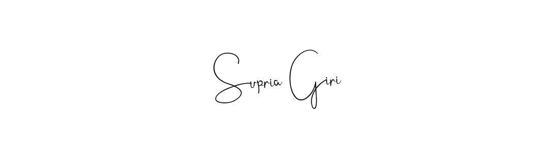 You should practise on your own different ways (Andilay-7BmLP) to write your name (Supria Giri) in signature. don't let someone else do it for you. Supria Giri signature style 4 images and pictures png