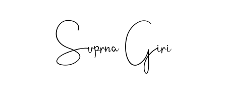 Create a personalized artistic stamp with Suprna Giri in Andilay-7BmLP font. Perfect for visual artists, designers, and influencers. Suprna Giri signature style 4 images and pictures png