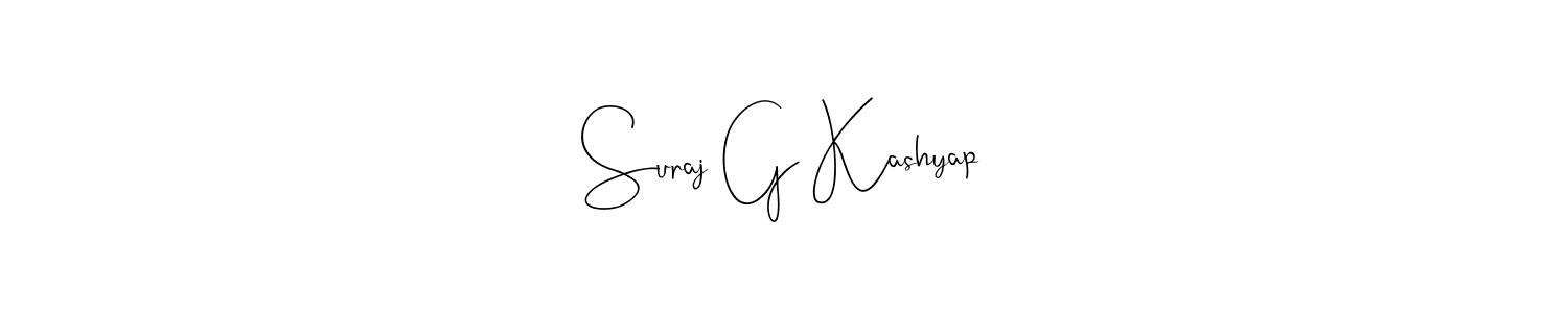 Once you've used our free online signature maker to create your best signature Andilay-7BmLP style, it's time to enjoy all of the benefits that Suraj G Kashyap name signing documents. Suraj G Kashyap signature style 4 images and pictures png