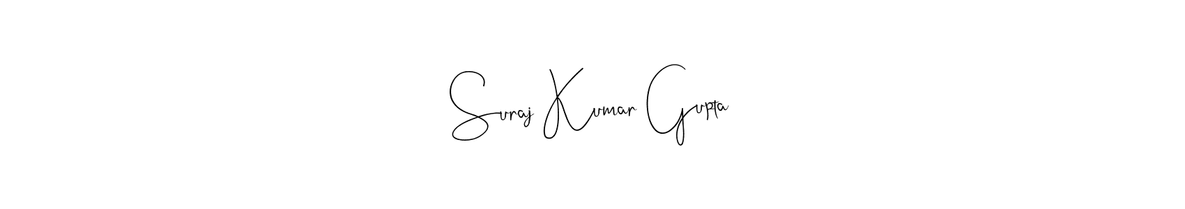 Create a beautiful signature design for name Suraj Kumar Gupta. With this signature (Andilay-7BmLP) fonts, you can make a handwritten signature for free. Suraj Kumar Gupta signature style 4 images and pictures png