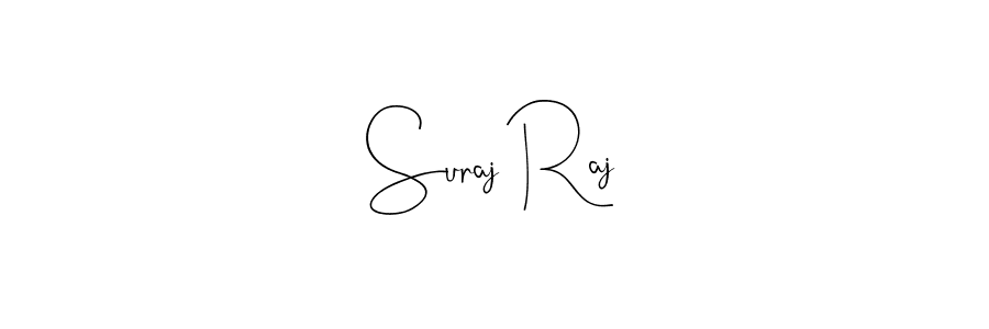 Make a beautiful signature design for name Suraj Raj. With this signature (Andilay-7BmLP) style, you can create a handwritten signature for free. Suraj Raj signature style 4 images and pictures png
