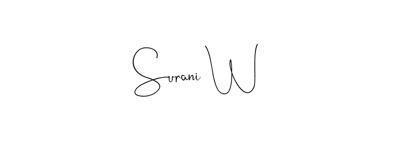 Check out images of Autograph of Surani W name. Actor Surani W Signature Style. Andilay-7BmLP is a professional sign style online. Surani W signature style 4 images and pictures png