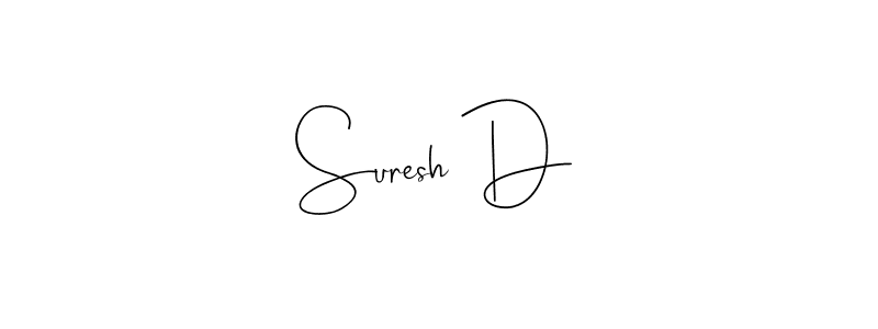 Use a signature maker to create a handwritten signature online. With this signature software, you can design (Andilay-7BmLP) your own signature for name Suresh D. Suresh D signature style 4 images and pictures png