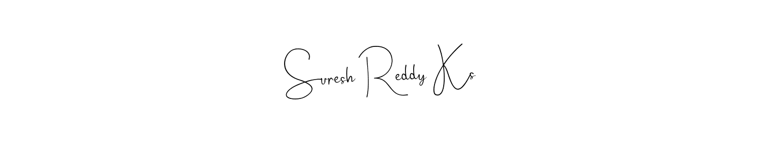 Make a beautiful signature design for name Suresh Reddy Ks. With this signature (Andilay-7BmLP) style, you can create a handwritten signature for free. Suresh Reddy Ks signature style 4 images and pictures png