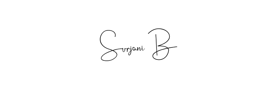 How to make Surjani B signature? Andilay-7BmLP is a professional autograph style. Create handwritten signature for Surjani B name. Surjani B signature style 4 images and pictures png