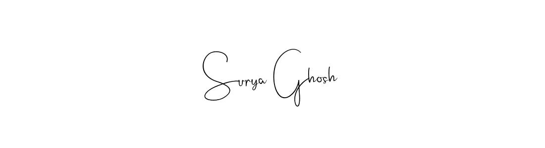You should practise on your own different ways (Andilay-7BmLP) to write your name (Surya Ghosh) in signature. don't let someone else do it for you. Surya Ghosh signature style 4 images and pictures png