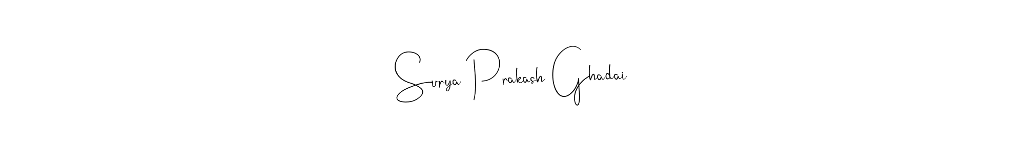 Make a beautiful signature design for name Surya Prakash Ghadai. With this signature (Andilay-7BmLP) style, you can create a handwritten signature for free. Surya Prakash Ghadai signature style 4 images and pictures png