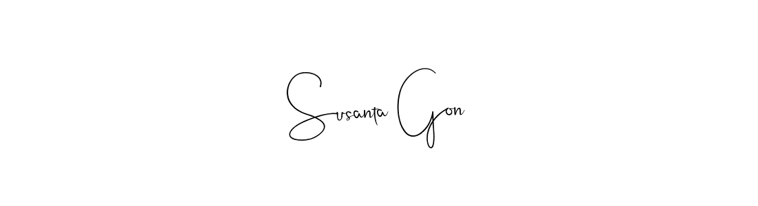 Design your own signature with our free online signature maker. With this signature software, you can create a handwritten (Andilay-7BmLP) signature for name Susanta Gon. Susanta Gon signature style 4 images and pictures png