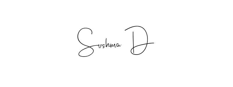 Sushma D stylish signature style. Best Handwritten Sign (Andilay-7BmLP) for my name. Handwritten Signature Collection Ideas for my name Sushma D. Sushma D signature style 4 images and pictures png