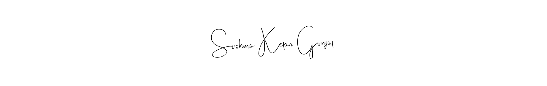 Make a beautiful signature design for name Sushma Ketan Gunjal. With this signature (Andilay-7BmLP) style, you can create a handwritten signature for free. Sushma Ketan Gunjal signature style 4 images and pictures png
