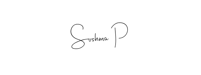 Sushma P stylish signature style. Best Handwritten Sign (Andilay-7BmLP) for my name. Handwritten Signature Collection Ideas for my name Sushma P. Sushma P signature style 4 images and pictures png