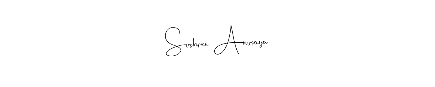 Use a signature maker to create a handwritten signature online. With this signature software, you can design (Andilay-7BmLP) your own signature for name Sushree Anusaya. Sushree Anusaya signature style 4 images and pictures png