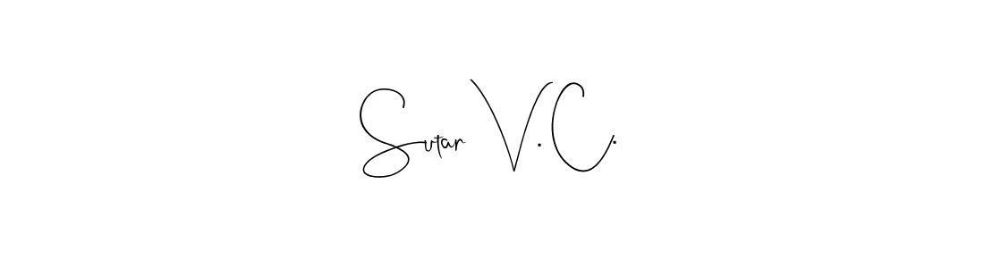 This is the best signature style for the Sutar V. C. name. Also you like these signature font (Andilay-7BmLP). Mix name signature. Sutar V. C. signature style 4 images and pictures png