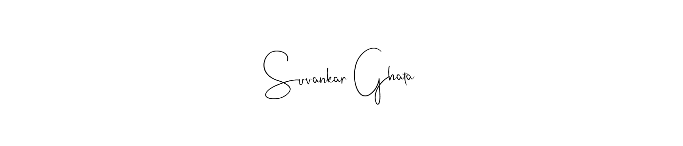 Create a beautiful signature design for name Suvankar Ghata. With this signature (Andilay-7BmLP) fonts, you can make a handwritten signature for free. Suvankar Ghata signature style 4 images and pictures png