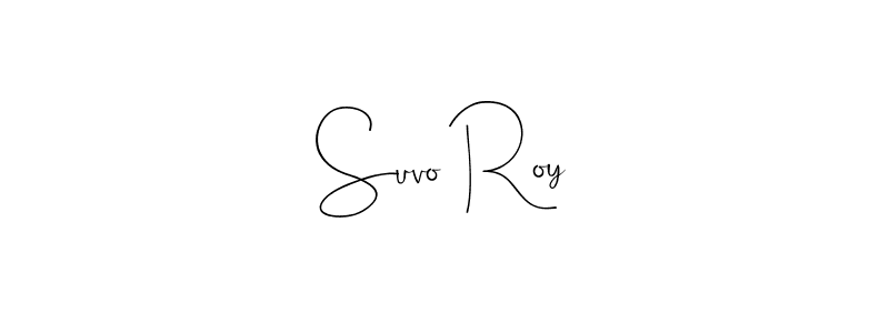 Create a beautiful signature design for name Suvo Roy. With this signature (Andilay-7BmLP) fonts, you can make a handwritten signature for free. Suvo Roy signature style 4 images and pictures png