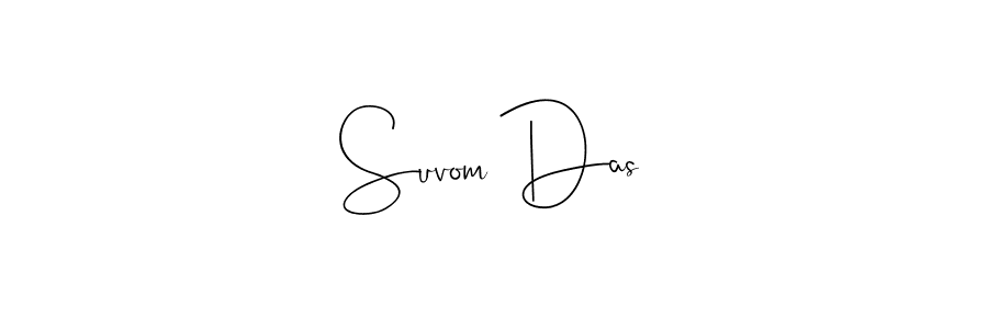 Create a beautiful signature design for name Suvom Das. With this signature (Andilay-7BmLP) fonts, you can make a handwritten signature for free. Suvom Das signature style 4 images and pictures png