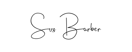How to make Suz Barber name signature. Use Andilay-7BmLP style for creating short signs online. This is the latest handwritten sign. Suz Barber signature style 4 images and pictures png