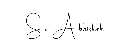 You can use this online signature creator to create a handwritten signature for the name Sv Abhishek. This is the best online autograph maker. Sv Abhishek signature style 4 images and pictures png
