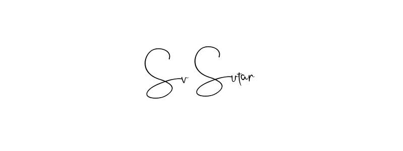 You should practise on your own different ways (Andilay-7BmLP) to write your name (Sv Sutar) in signature. don't let someone else do it for you. Sv Sutar signature style 4 images and pictures png