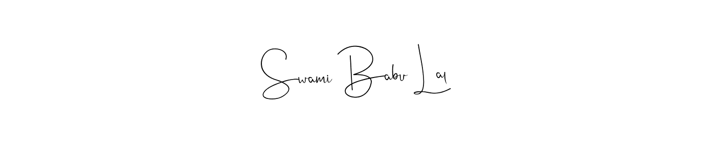 How to make Swami Babu Lal name signature. Use Andilay-7BmLP style for creating short signs online. This is the latest handwritten sign. Swami Babu Lal signature style 4 images and pictures png