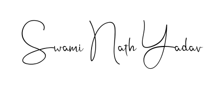 Looking for an artistic signature for Swami Nath Yadav? The Andilay-7BmLP calligraphy style gives a sophisticated flow suitable for business cards and emails. Swami Nath Yadav signature style 4 images and pictures png