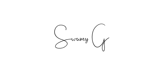 How to make Swamy G name signature. Use Andilay-7BmLP style for creating short signs online. This is the latest handwritten sign. Swamy G signature style 4 images and pictures png