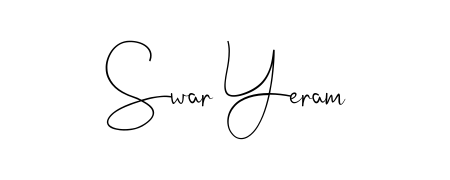 Elevate your brand with a stunning Swar Yeram eSignature. The Andilay-7BmLP style provides a balanced, flowing aesthetic for everyday signing. Swar Yeram signature style 4 images and pictures png