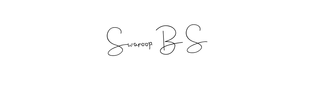 You should practise on your own different ways (Andilay-7BmLP) to write your name (Swaroop B S) in signature. don't let someone else do it for you. Swaroop B S signature style 4 images and pictures png