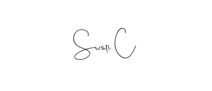 Create a beautiful signature design for name Swati C. With this signature (Andilay-7BmLP) fonts, you can make a handwritten signature for free. Swati C signature style 4 images and pictures png