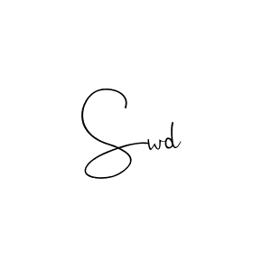 You should practise on your own different ways (Andilay-7BmLP) to write your name (Swd) in signature. don't let someone else do it for you. Swd signature style 4 images and pictures png