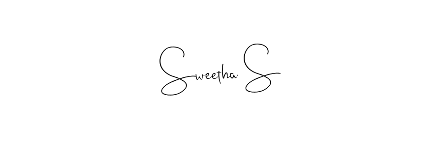 Also we have Sweetha S name is the best signature style. Create professional handwritten signature collection using Andilay-7BmLP autograph style. Sweetha S signature style 4 images and pictures png