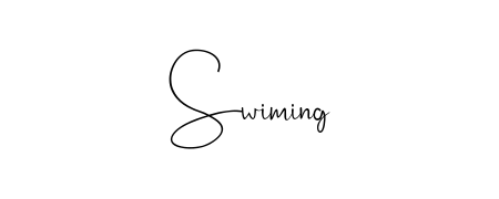 Create a personalized artistic stamp with Swiming in Andilay-7BmLP font. Perfect for visual artists, designers, and influencers. Swiming signature style 4 images and pictures png