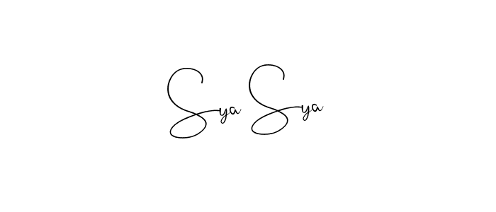 Create a beautiful signature design for name Sya Sya. With this signature (Andilay-7BmLP) fonts, you can make a handwritten signature for free. Sya Sya signature style 4 images and pictures png