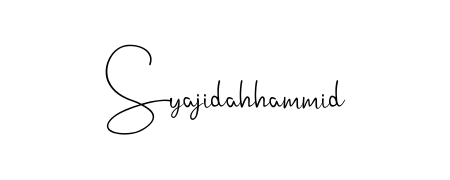 Enhance your business communications with Syajidahhammid signature in Andilay-7BmLP lettering. Clean, modern, and universally compatible. Syajidahhammid signature style 4 images and pictures png
