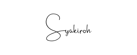 Upgrade your professional image with Syakiroh signature created with Andilay-7BmLP font. Fast, free, and watermark-free download. Syakiroh signature style 4 images and pictures png