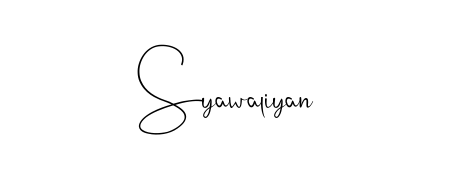 Master the art of signing with Syawaliyan written in fluent Andilay-7BmLP script. A great template to practice and refine your handwriting. Syawaliyan signature style 4 images and pictures png