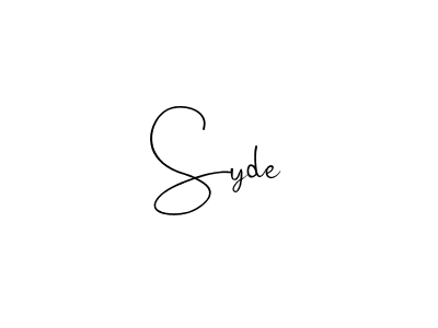 The best way (Andilay-7BmLP) to make a short signature is to pick only two or three words in your name. The name Syde include a total of six letters. For converting this name. Syde signature style 4 images and pictures png