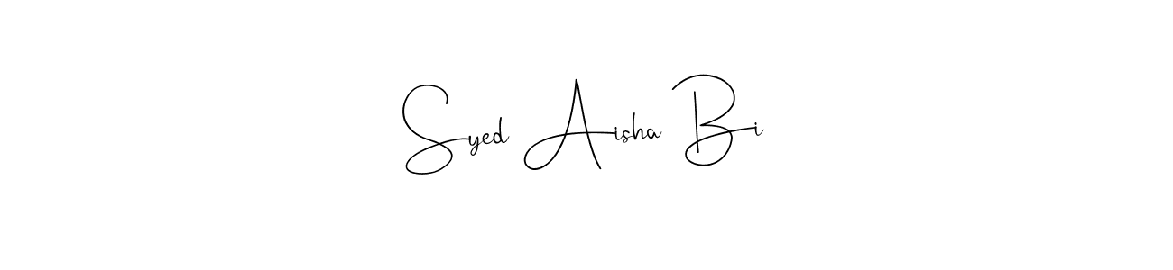 How to Draw Syed Aisha Bi signature style? Andilay-7BmLP is a latest design signature styles for name Syed Aisha Bi. Syed Aisha Bi signature style 4 images and pictures png