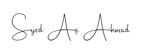 Generate high-definition signature styles for Syed Ali Ahmad. The Andilay-7BmLP typeface ensures crisp legibility and sophisticated design. Syed Ali Ahmad signature style 4 images and pictures png