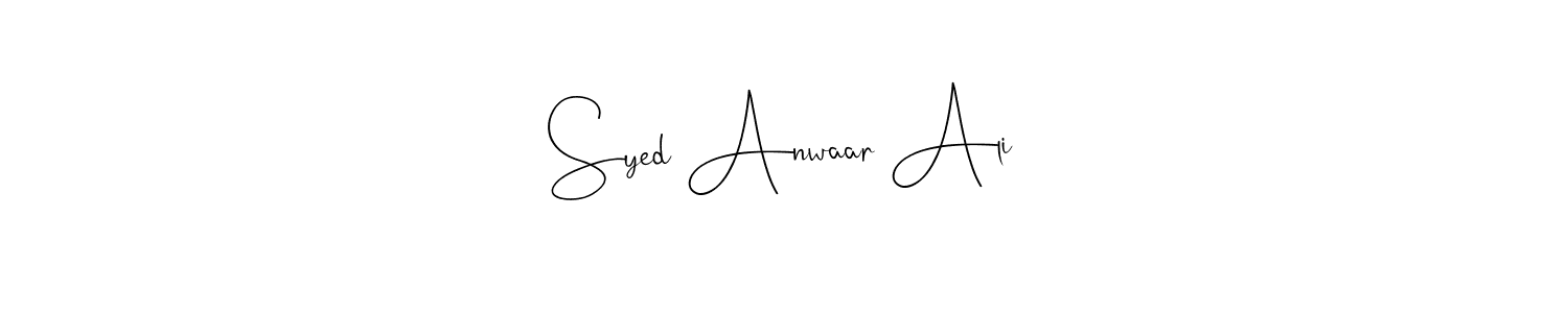 Design your own signature with our free online signature maker. With this signature software, you can create a handwritten (Andilay-7BmLP) signature for name Syed Anwaar Ali. Syed Anwaar Ali signature style 4 images and pictures png