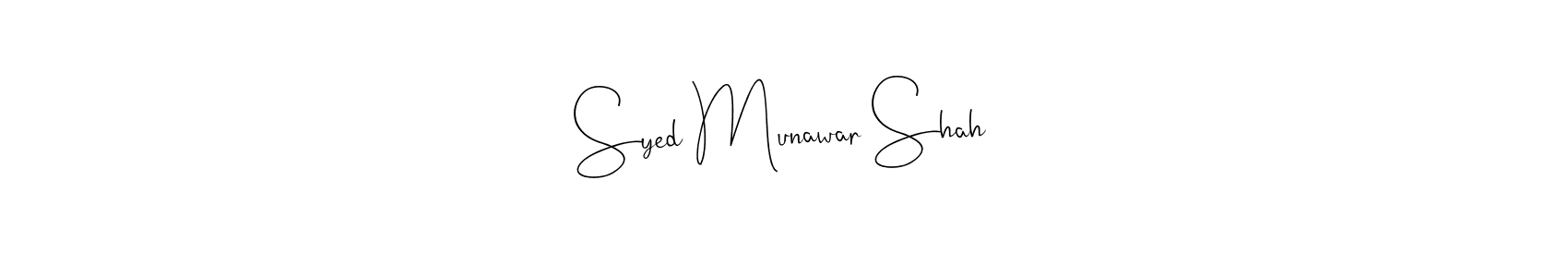 Also You can easily find your signature by using the search form. We will create Syed Munawar Shah name handwritten signature images for you free of cost using Andilay-7BmLP sign style. Syed Munawar Shah signature style 4 images and pictures png